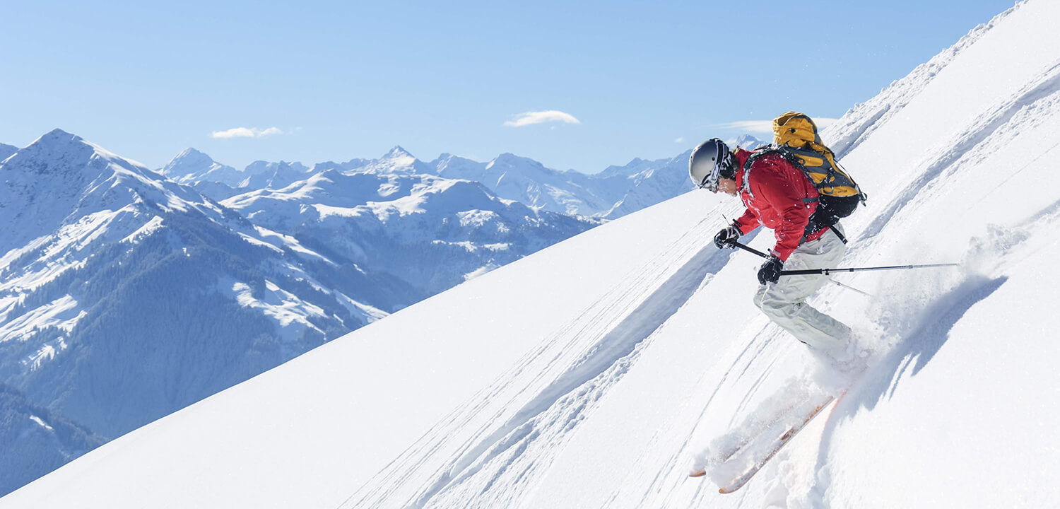 Ski Fahrer Powder Alpen